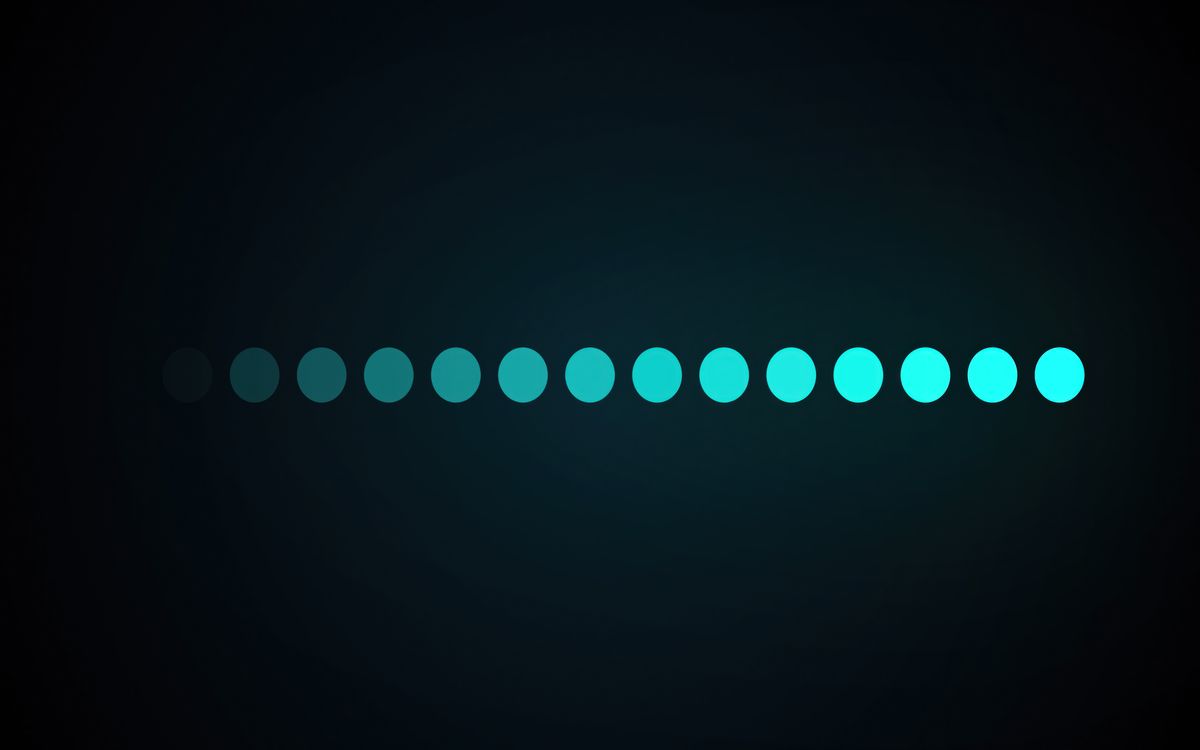 Staggered loading animation with cascading dot sequence
